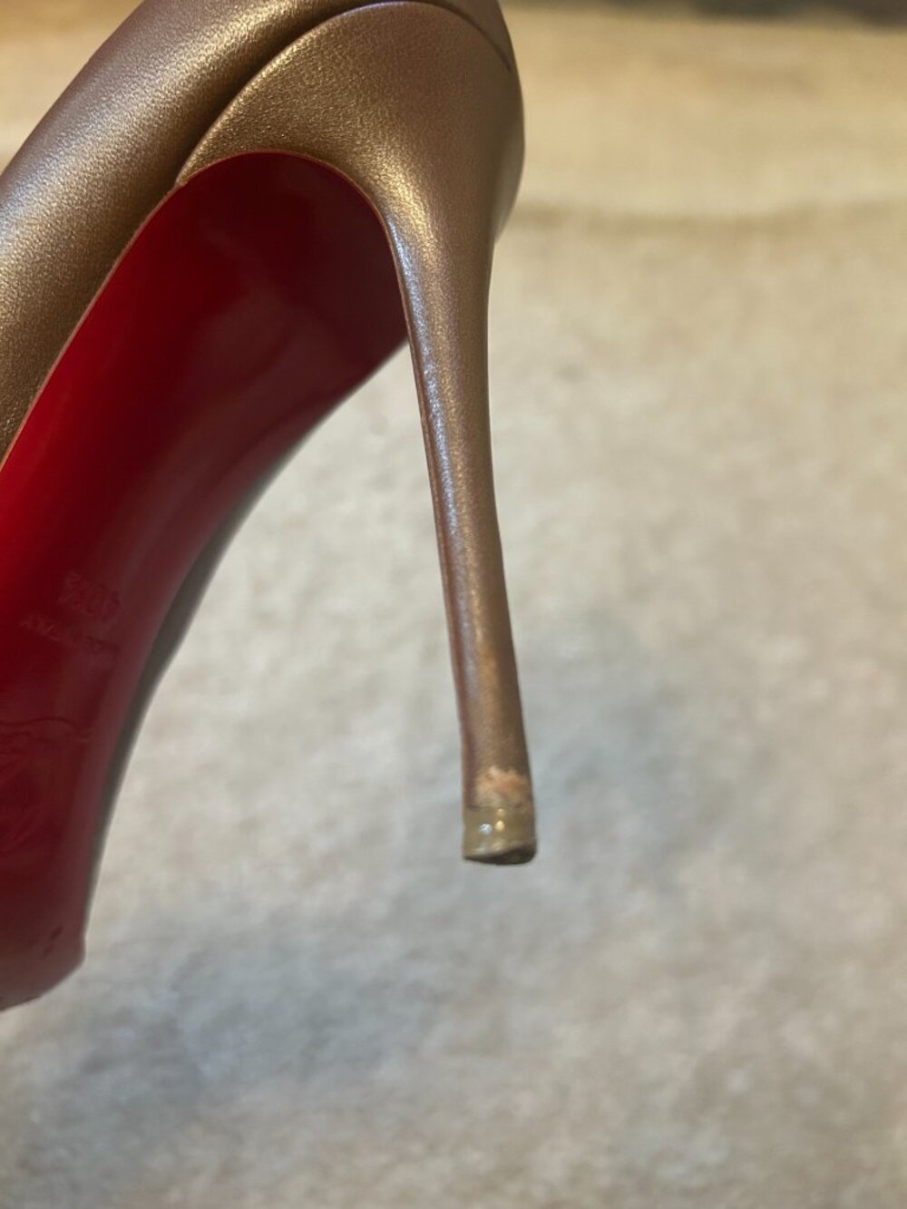Christian Louboutin Hot Chick 100 Nappa Irise Pumps, Brown (Biscotto) Size 40.5 - Picture 12 of 16